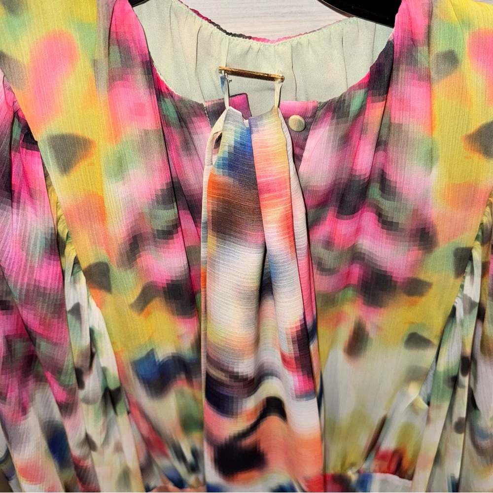 Alexis Leonie Crepe Minidress Iridescent Small - Picture 15 of 16